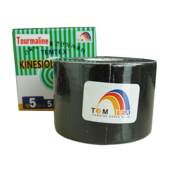 TEMTEX KINESIOTAPE 5 X 5 TURMALINA NEGRO