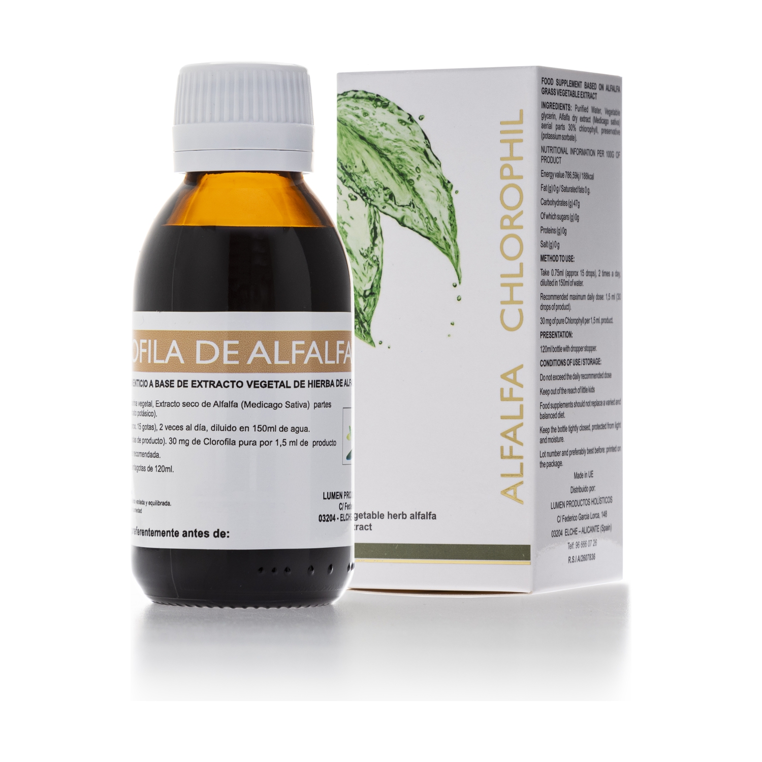 CLOROFILA LIQUIDA DE ALFALFA  120 ML LUMEN