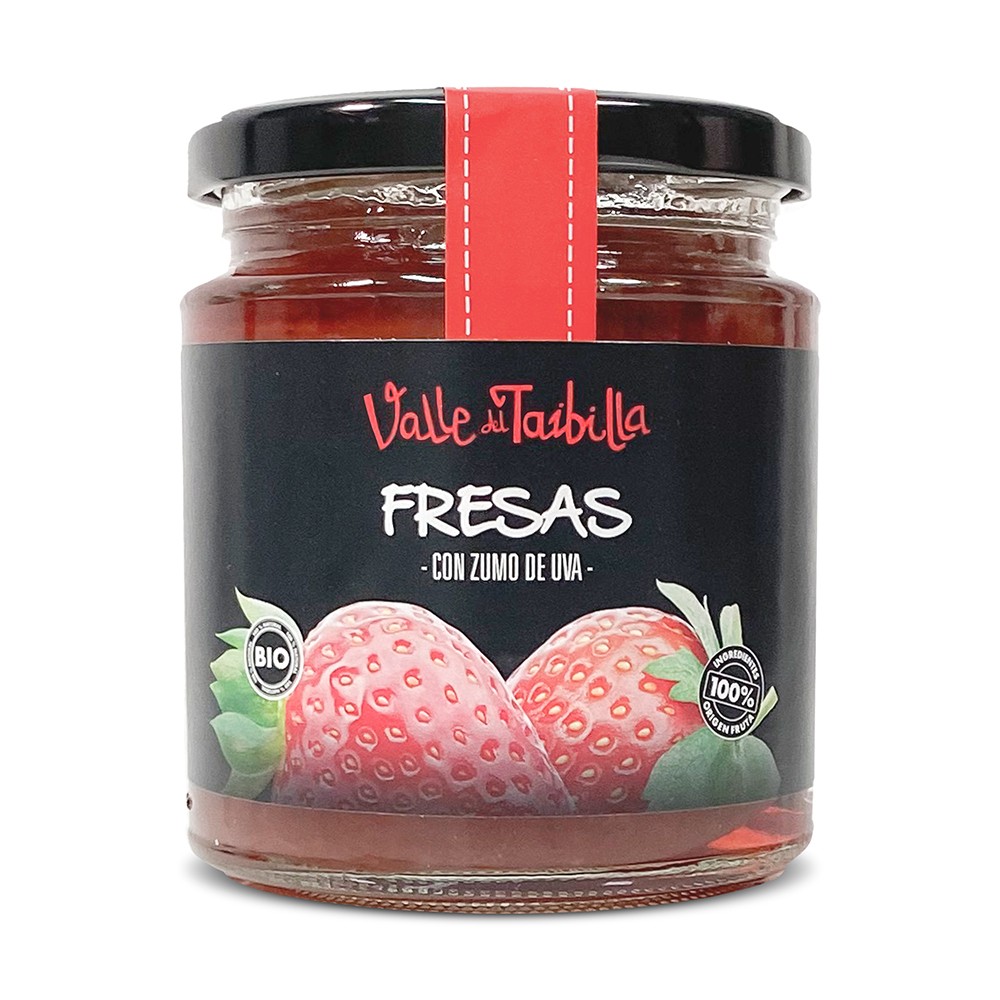 COMPOTA BIO DE FRESA 250 GR C/UVA VALLE DE