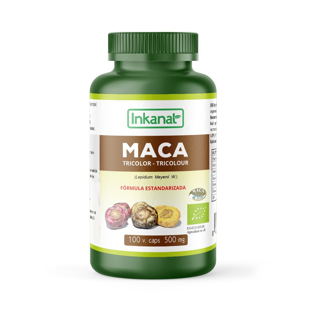 MACA TRICOLOR CAPS. 100 INKANAT