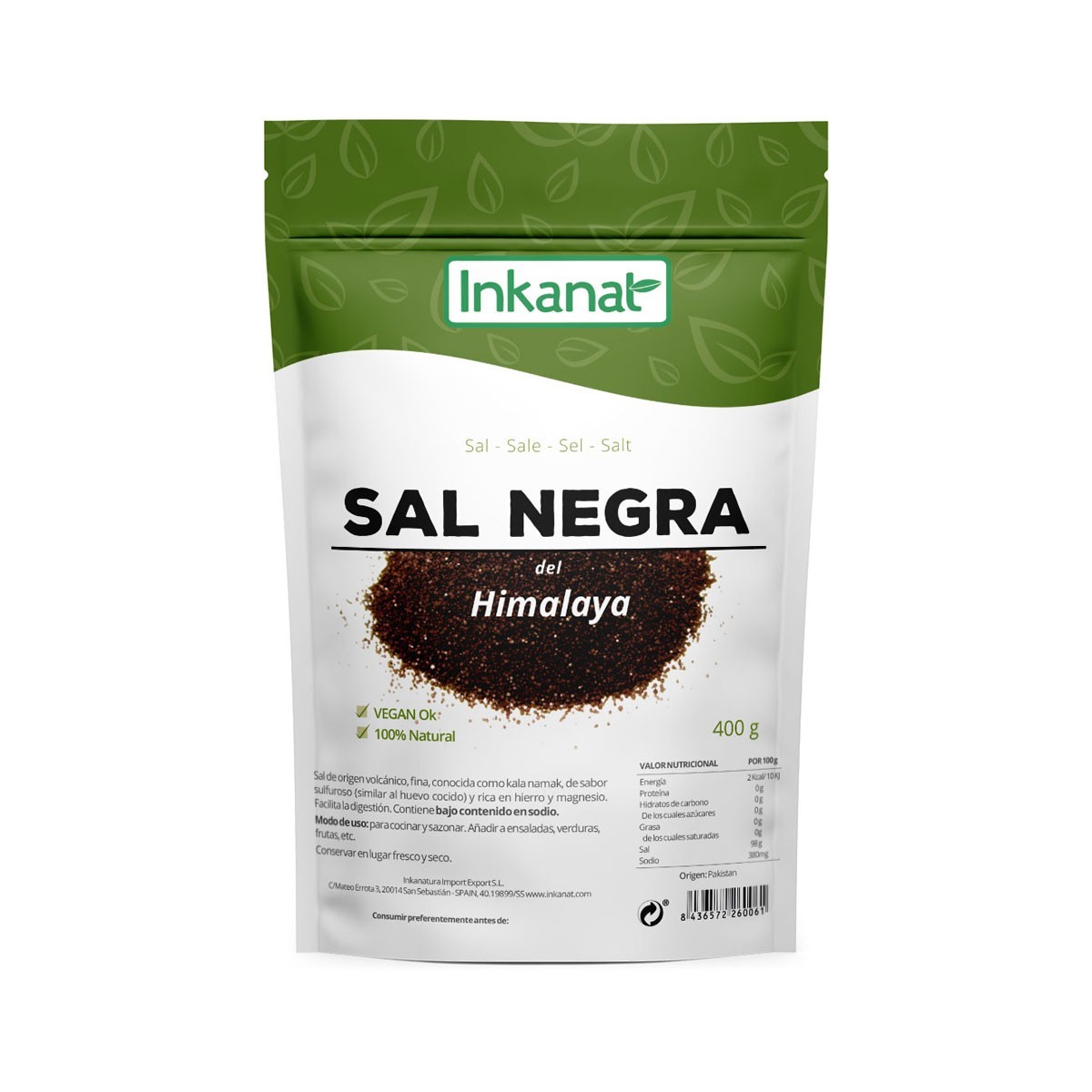 SAL NEGRA DEL HIMALAYA 400 GR INKANAT